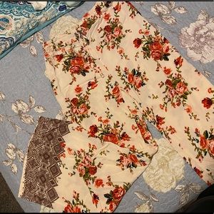 Floral boho pants